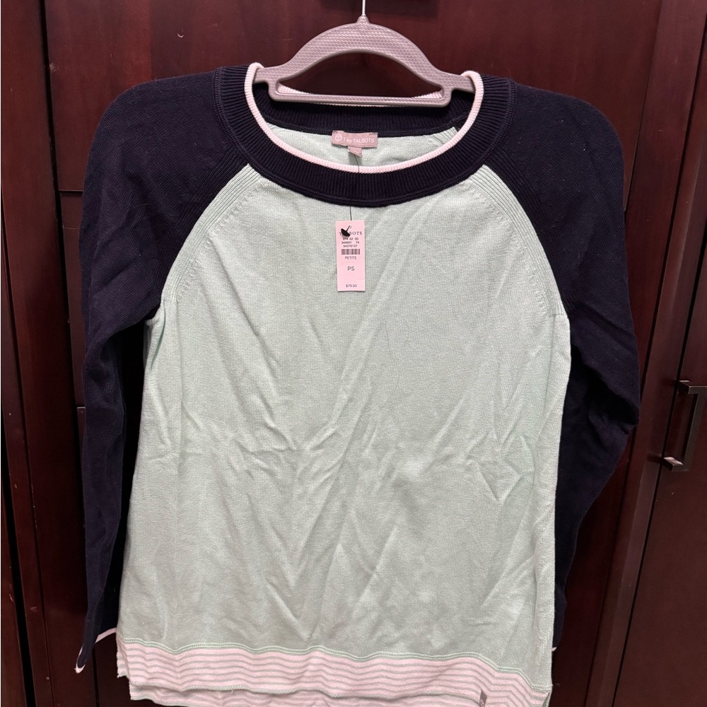 Light green with black sleeves and white stripes on waist